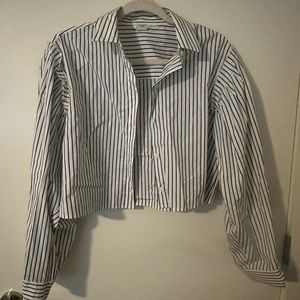 Boxy cropped button down